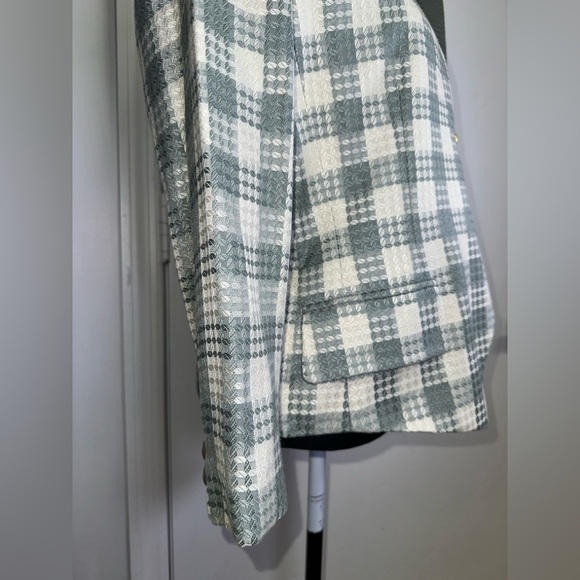 VINTAGE 90s Kasper Petite Plaid Blazer and Skirt Set - Picture 8 of 16